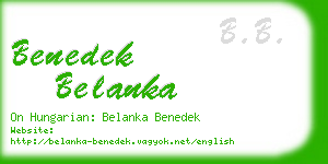 benedek belanka business card